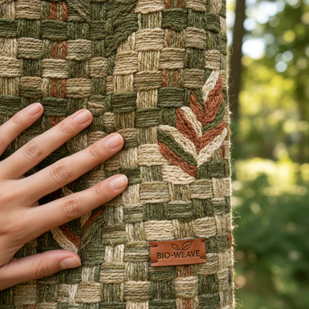 Innovative biodegradable textile showcasing sustainable material science