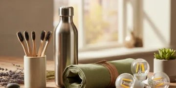 Assortment of eco-friendly products for sustainable living