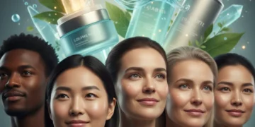 Diverse individuals with radiant skin, representing future skin health trends.