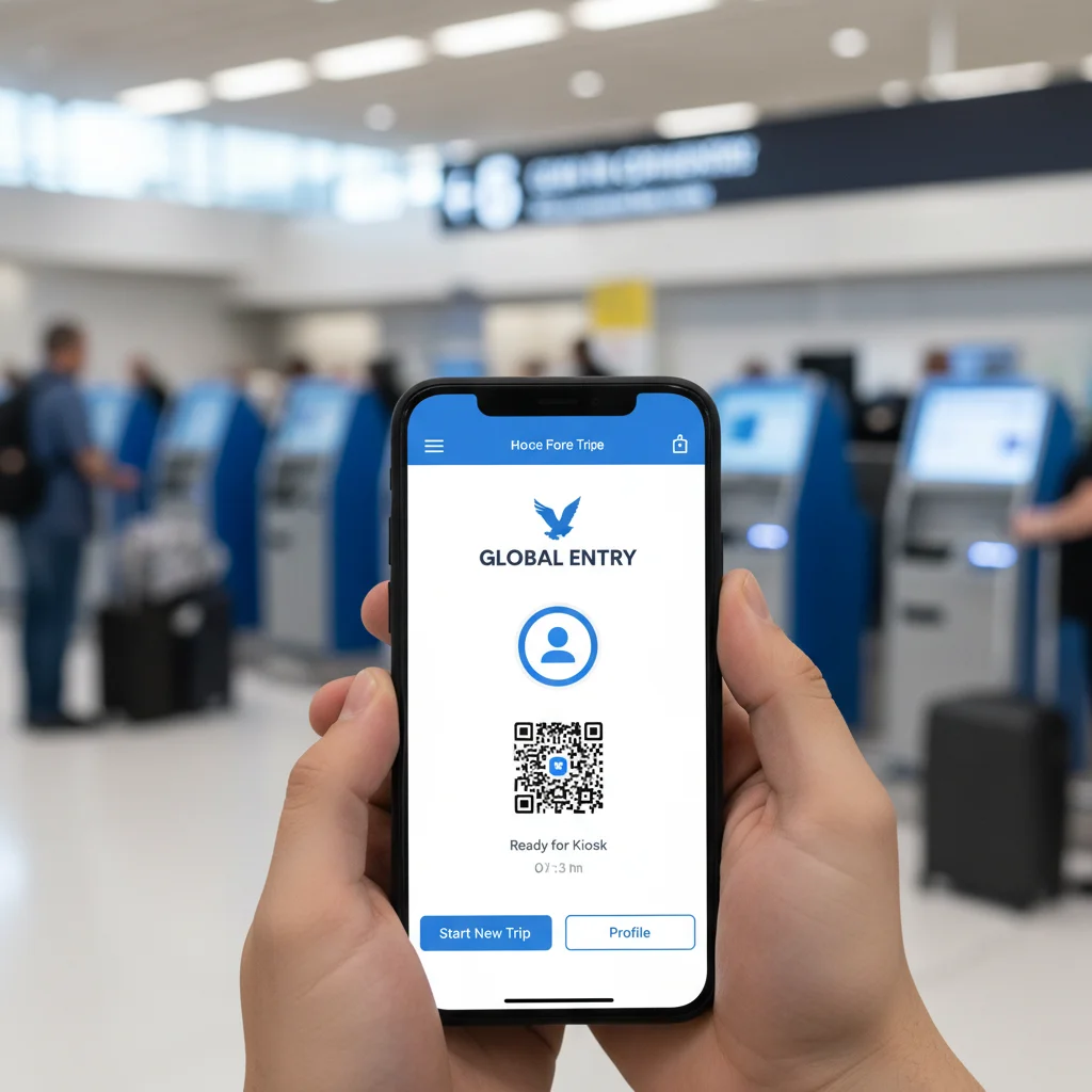 Global Entry mobile application for faster customs processing