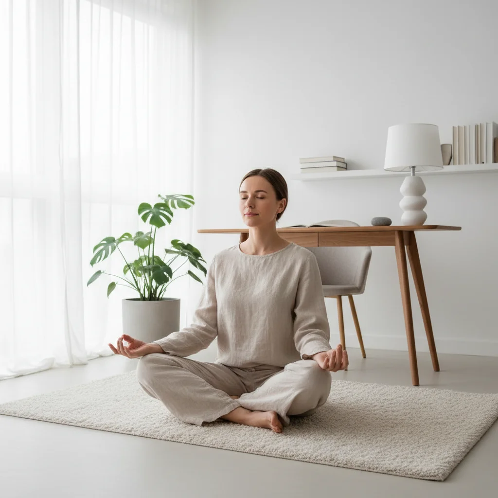 Person practicing mindfulness for emotional regulation