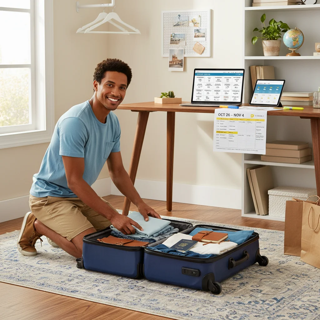 Efficient packing and travel planning for a 10-day vacation