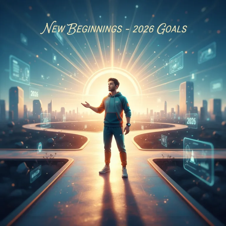 Person looking towards a bright future path, symbolizing personal growth goals for 2026.