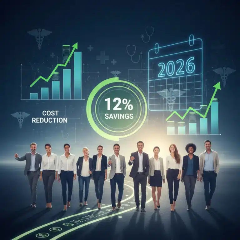 People navigating complex healthcare costs with a 12% savings goal by 2026